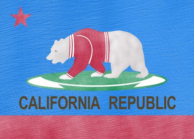 A funny take on the California Republic flag. A polar b ... 