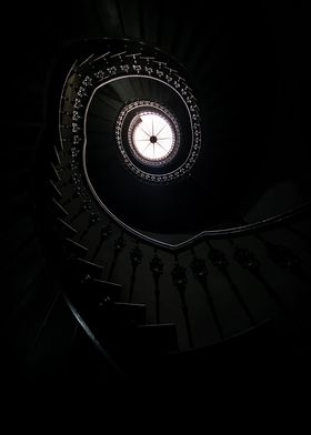 Spiral staircase in the old tower
