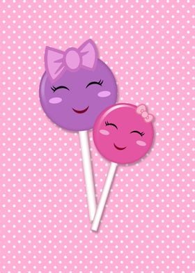 Two cute lollipops