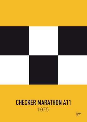 No002 My Taxi Driver minimal movie car poster — Checker ... 