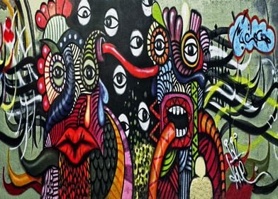 "Harlequinos Eyes"   -   street-art graffiti