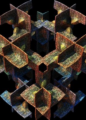 Corrosion - a three dimensional fractal created with Ma ... 