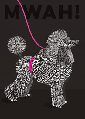 Typographic Poodle in the 'Wild about Words' style