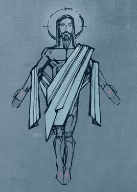 hand drawn illustration or drawing of Jesus Christ Resu ... 
