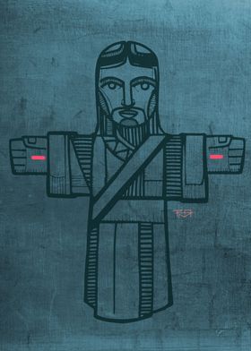 hand drawn illustration or drawing of Jesus Christ with ... 