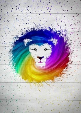 Multicolor paint Lion King
