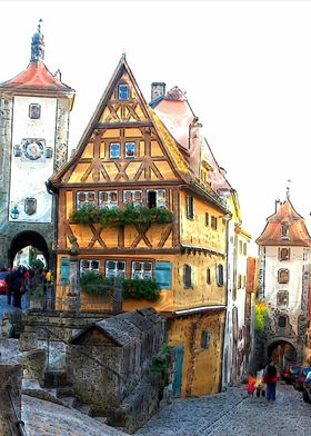 Graphic of the place "Ploenlein" at Rothenburg ob der T ... 