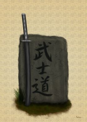 Code of Samurai. Bushido signs.