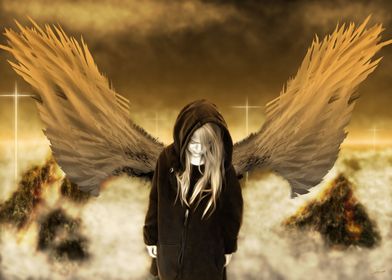 The Angel of the Apocalypse. A composing with a picture ... 