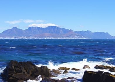 Beautiful landscape view of Cape Town, South Africa