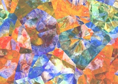 Artistic, stylish and colorful polygon mosaic pattern.  ... 