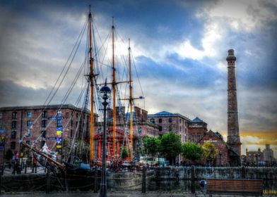 an image of one of the tallships  at the albert dock in ... 