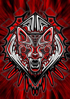 Wolf Tattoo Style Haida Art