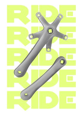 Illustration of square taper, 5 bolt, reto crankset fro ... 