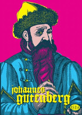 Seven great figures of the past (Gutenberg, Bodoni, Gar ... 