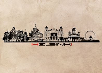 Helsinki skyline city