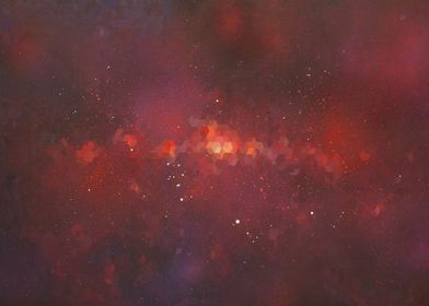 Nebula 1 - An abstract geometric painting of a nebula i ... 
