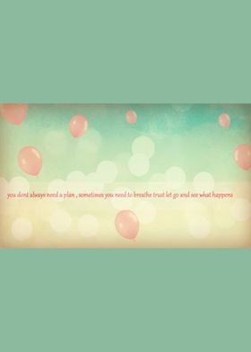 soft turquoise and pink  balloon word art 