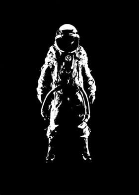 Astronaut concept art vector just black and white