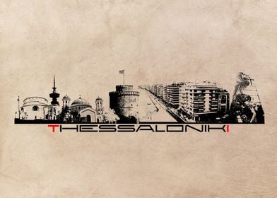 Thessaloniki skyline city