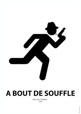Poster of the movie "A BOUT DE SOUFFLE" 