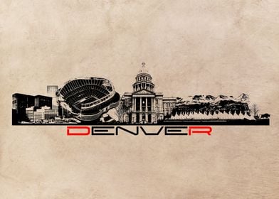 Denver skyline city