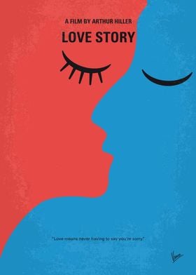 No600 My Love Story minimal movie poster A boy and a g ... 