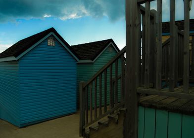 Bournemouth beach Huts Dorset Uk  By chrissie Judge 