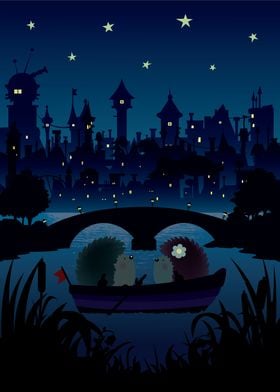 Hedgehogs in the night