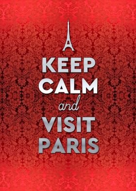 Keep Calm and Visit Paris Opera Garnier Floral Wallpape ... 