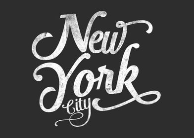 New York City vintage typography