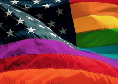 Patriotic Pride Rainbow American Flag