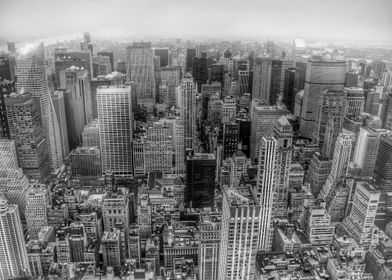 Manhattan New York City cityscape 9 black and white