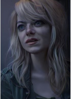 Emma Stone digital painting portrait