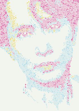 Aung San Suu Kyi. Portrait made out of tiny icons; see  ... 