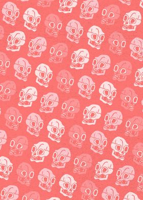 Skull pattern in Pink 