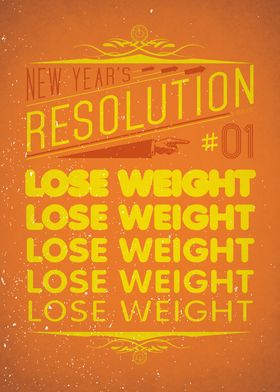 "Lose weight" - New Year's resolution 1/12. 