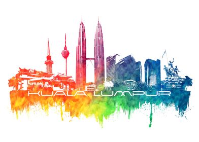 Kuala Lumpur skyline city