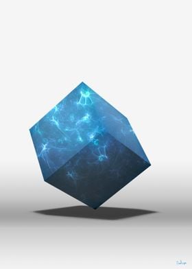 The blue cube.