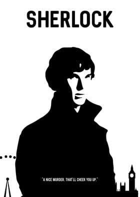 A minimalistic poster for the BBC TV show "Sherlock".
