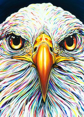 'Freedom' - The American Bald Eagle with a colorful twi ... 