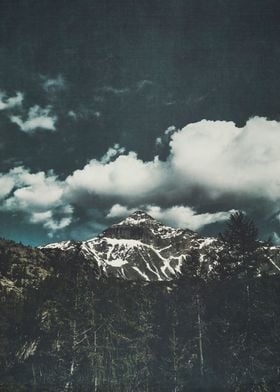 View of mountain peak in the Italian alps View from Rif ... 