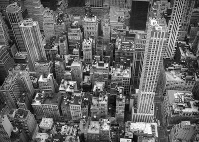 lack and White photography of New York Skyline
