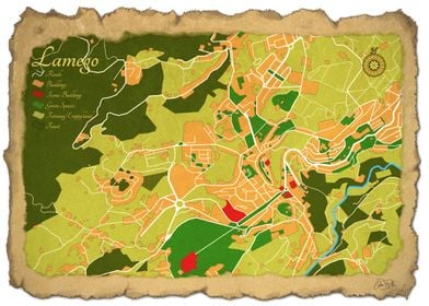 Map of Lamego, old map version. If you would like to pu ... 