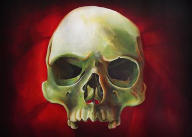skull 2 from a serie of skulls acrylic paintings 