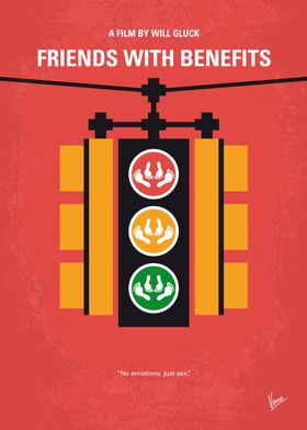 No629 My Friends with benefits minimal movie poster Wh ... 