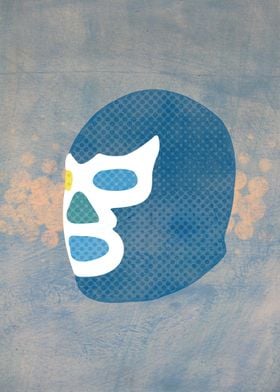 Digital illustration of Blue Demon, a mexican legendary ... 