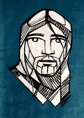 Hand drawn illustration or drawing of Jesus Christ Face ... 