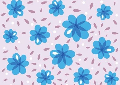 Gentle decorative pattern of abstract  flowers over lig ... 