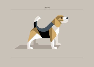 Beagle Dog Minimalist Poster